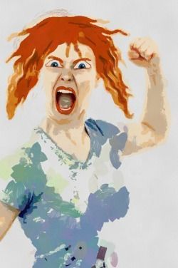 woman expressing anger