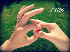 dowsing with fingers loops