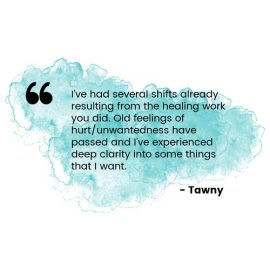 testimonial healing - quote from tawny