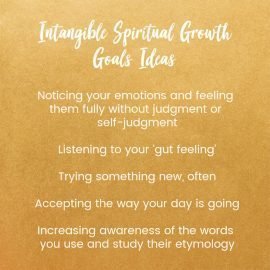 intangible spiritual growth goals ideas