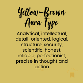 yellow-brown aura personality type description
