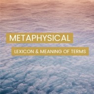 metaphysical meaning and lexicon