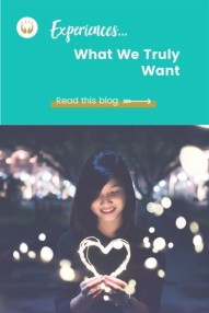 we want experiences blog - woman with heart shaped light