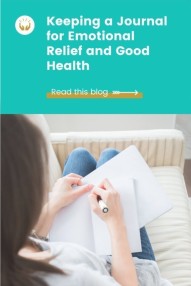 journaling for health and emotional relief blog - woman journaling