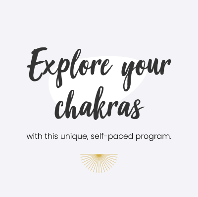 Explore your Chakras with a self-paced program graphic